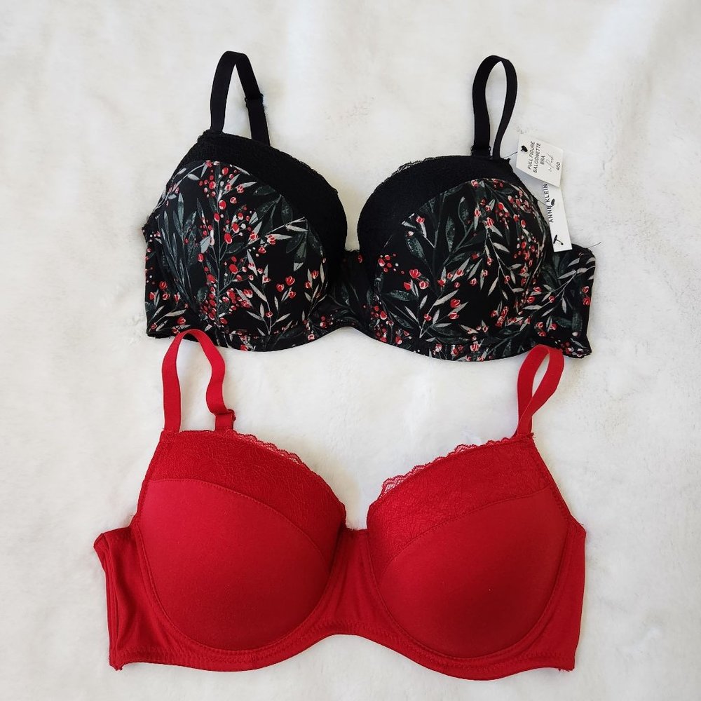 Bundle Anne Klein 2-Pack bra Ultra soft brushed microfiber lightly padded under… - Picture 2 of 7